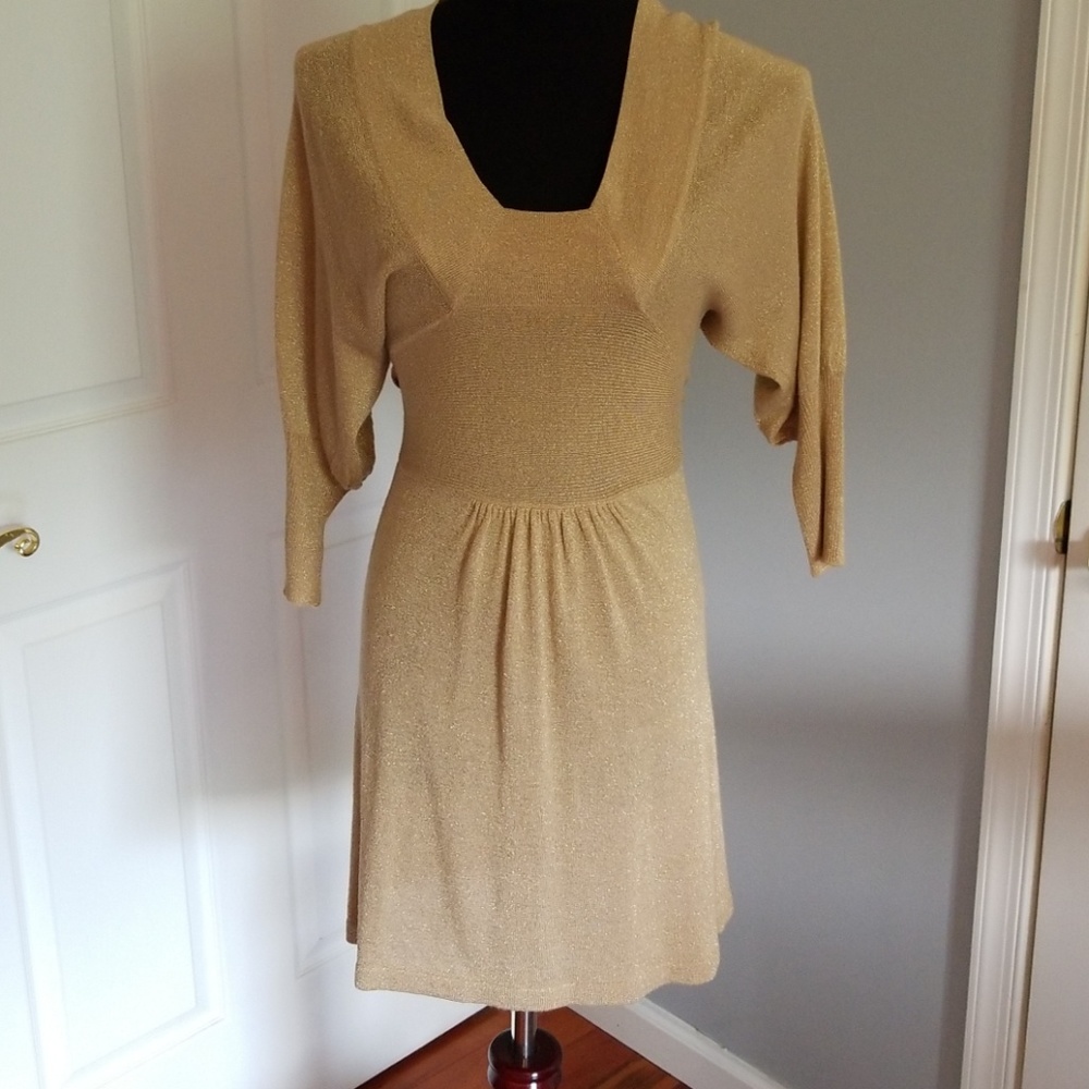 Beautiful Shiny Gold Sweater Top